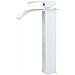 Rubinetto per lavabo da bagno, Blackswan, tipo M161, modello bianco opaco con bocca a cascata, misura 25 cm - Foto miniatura 1