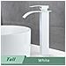Rubinetto per lavabo da bagno, Blackswan, tipo M161, modello bianco opaco con bocca a cascata, misura 25 cm - Foto miniatura 2