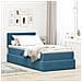 Letto con contenitore e LED Blu Scuro 90 x 200 cm Velluto - Foto miniatura 2