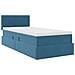 Letto con contenitore e LED Blu Scuro 90 x 200 cm Velluto - Foto miniatura 6