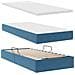 Letto con contenitore e LED Blu Scuro 90 x 200 cm Velluto - Foto miniatura 9