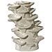 Scultura Decorativa In Gres Beige A Forma Di Funghi Sovrapposti 18×15×24 Cm - Foto miniatura 1