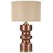 Lampada Da Tavolo Rosenthal -a- In Vetro Marrone Con Paralume Beige Ø 40,5 Cm - Foto miniatura 1