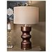 Lampada Da Tavolo Rosenthal -a- In Vetro Marrone Con Paralume Beige Ø 40,5 Cm - Foto miniatura 6