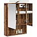 Mobiletto per specchio da bagno Legno vecchio 50 x 14,5 x 70 cm - Foto miniatura 3
