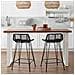 Sgabello da bar 2 pcs Nero 44 x 45 x 76 cm Rattan e acciaio - Foto miniatura 2