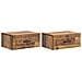 Mobiletto da notte a muro 2 pcs Legno antico 49 x 34,5 x 20 cm - Foto miniatura 1