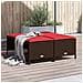 Sgabelli da giardino con Cuscini 4 pz in Polyrattan Marrone - Foto miniatura 2