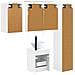 Set di Armadi da Bagno 5 pcs Bianco 40 x 10,5 x 60,5 cm - Foto miniatura 7