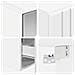Set di Armadi da Bagno 5 pcs Bianco 40 x 10,5 x 60,5 cm - Foto miniatura 8