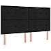 Letto con Contenitore con testiera Nero 200 x 200 cm Tessuto - Foto miniatura 4