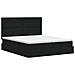 Letto con Contenitore con testiera Nero 200 x 200 cm Tessuto - Foto miniatura 8