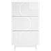 Comodino 2 pz Bianco Lucido 33,5 x 34,5 x 60 cm Legno composito - Foto miniatura 4