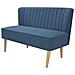 Divano in Stoffa 117x55,5x77 cm Blu - Foto miniatura 1