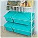 Scaffale Bianco Portagiochi Libreria Bambini 4 Scatole In Blu Con Coperchio Kmb07-b - Foto miniatura 5