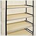 Scarpiera Con Rivestimento In Tessuto Crema 58x28x106 Cm - Foto miniatura 7