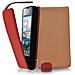 Custodia Compatibile Con Ascend Y300 In Rosso Cremisi - Coperchio Protettivo In Design Flip Realizzato In Similpelle Testurizzata - Foto miniatura 1