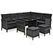 Set Divani Da Giardino 4 Pz Con Cuscini In Polyrattan Grigio - Foto miniatura 1