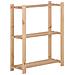 Scaffale A 3 Livelli 60x28,5x90 Cm In Legno Massello Di Pino - Foto miniatura 1