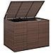 Contenitore Da Giardino In Rattan Pe 145x100x103 Cm Marrone - Foto miniatura 3