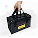 Lipo Bag Borsa Ignifuga Ideale Per Caricare Batterie Lipo Resistente Al Fuoco Misure Cm 26 X 13 X 15 Colore Nero - Foto miniatura 3