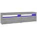 Mobile Porta TV con Luci LED 2pz Grigio Sonoma 75x35x40 cm - Foto miniatura 3