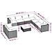 Set Divani Da Giardino 10 Pz Con Cuscini In Polyrattan Marrone - Foto miniatura 7
