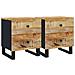 Comodini 2pz 40x33x46 Cm In Legno Massello Di Mango - Foto miniatura 2
