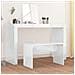 Sgabello Da Toeletta Bianco Lucido 70x35x45cm Legno Multistrato - Foto miniatura 1