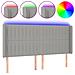 Testiera A Led Grigio Chiaro 203x16x118/128 Cm In Tessuto - Foto miniatura 2