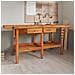 Banco Lavoro Cassetti E Morse 192x62x83cm Legno Massello Acacia - Foto miniatura 1