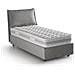 Letto Singolo Carla, Letto Contenitore Con Rivestimento In Tessuto, 100% Made In Italy, Apertura Frontale, Adatto Per Materasso Cm 90x200, Grigio - Foto miniatura 2