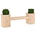 Panchina con Fioriera 184,5x39,5x56,5 cm Legno Massello di Pino - Foto miniatura 3