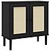 Credenza Senja Aspetto Rattan Nero 80x35x80 Cm Massello Pino - Foto miniatura 4