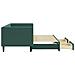 Divano Letto Estraibile Cassetti Verde Scuro 80x200cm Velluto - Foto miniatura 3