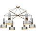 Lampadario A Sospensione Moderno Void Metallo Grigio Acrilico 6 Luci E14 40w - Foto miniatura 1
