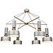 Lampadario A Sospensione Moderno Void Metallo Grigio Acrilico 6 Luci E14 40w - Foto miniatura 2