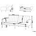 Divano Letto 3 Posti Vimmerby Tessuto Beige Chiaro - Foto miniatura 5