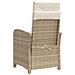 Sedia Reclinabile Da Giardino Con Poggiapiedi Beige Polyrattan - Foto miniatura 5
