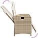 Sedia Reclinabile Da Giardino Con Poggiapiedi Beige Polyrattan - Foto miniatura 6