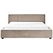 Letto Matrimoniale Tessuto Bouclé Tortora 180 X 200 Cm Mirande - Foto miniatura 4