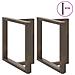 Gambe Tavolo Pranzo A T 2 Pz Naturale 80x35x(72-73) Cm Acciaio - Foto miniatura 3