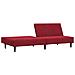 Lusso Casadino -  Divano Letto A 2 Posti Rosso Vino In Velluto - Foto miniatura 3