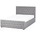 Letto Contenitore Tessuto Amiens 140 X 200 Cm Grigio Chiaro - Foto miniatura 4