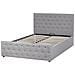 Letto Contenitore Tessuto Amiens 140 X 200 Cm Grigio Chiaro - Foto miniatura 5
