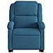 Poltrona Alzapersona Reclinabile Blu in Velluto - Foto miniatura 8
