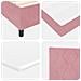 Letto Box Spring con Materasso Rosa 140x200 cm in Velluto - Foto miniatura 9