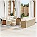 Set Divano da Giardino 11 pcs beige e panna 80 x 80 x 71 cm - Foto miniatura 2