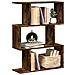 Libreria 3 Ripiani Rovere Fumo 70x24x97 cm in Truciolato - Foto miniatura 2