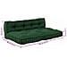 Cuscino per Divano Pallet 2 pcs Verde Tessuto - Foto miniatura 8